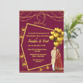 インディアン結婚式 招待状 (スタンド正面)