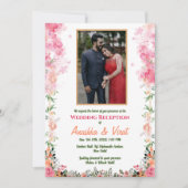 インディアン結婚披露宴のパーソナル化画像 招待状 (正面)