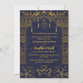 インディアン結婚披露宴招待状 招待状 (正面)