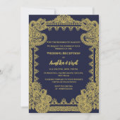 インディアン結婚披露宴招待状 招待状 (正面)