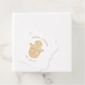 インディアン結婚金ゴールドハムザヘナメッセージカード フェイバータグ (インサイチュ)