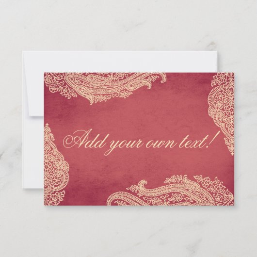 インディアン結婚、テーブルカード、座席表、Mehndi 招待状 (正面)