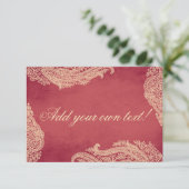 インディアン結婚、テーブルカード、座席表、Mehndi 招待状 (スタンド正面)