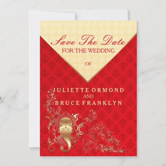 インディアン結婚-日付を保存 セーブザデート (正面)