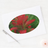 インディアン絵を描ブラシ 楕円形シール (封筒)