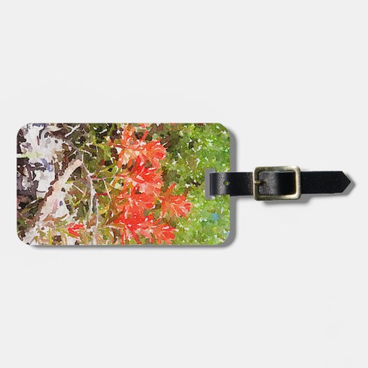 インディアン絵を描ブラシWildFlower水の色 ラゲッジタグ (正面横)