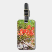 インディアン絵を描ブラシWildFlower水の色 ラゲッジタグ (正面縦)