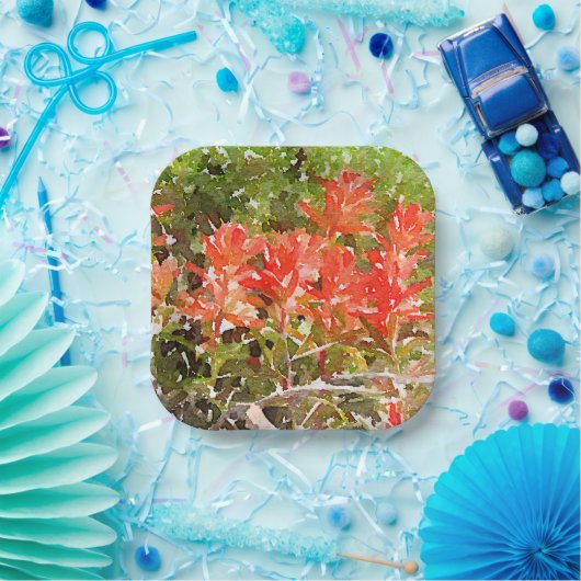 インディアン絵を描ブラシWildFlower Water Color ペーパープレート (パーティー)