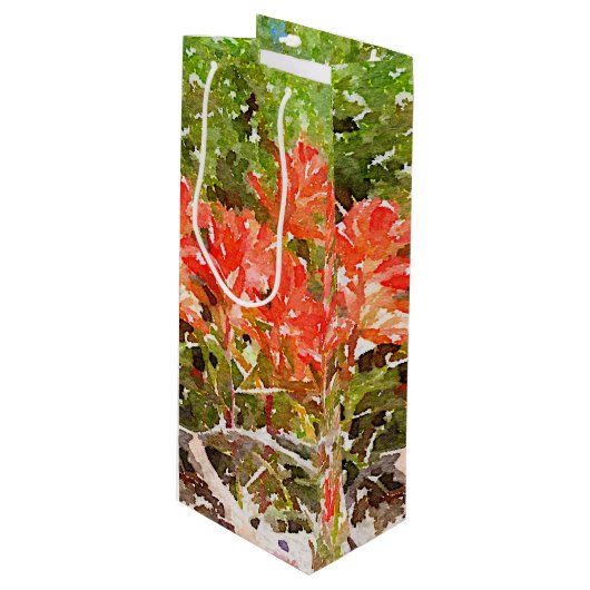 インディアン絵を描ブラシWildFlower Water Color ワインギフトバッグ (正面アングル)