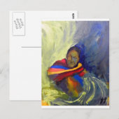 インディアン絵画の ポストカード (正面/裏面)