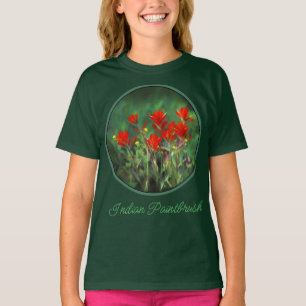 インディアン絵画パントブラシ – オリジナルフラワーアートT Tシャツ