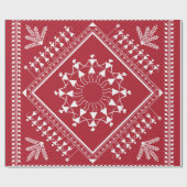 インディアン絵画部族。ワーリ・ペインティンガート、インディアン、 ラッピングペーパー (フラット)