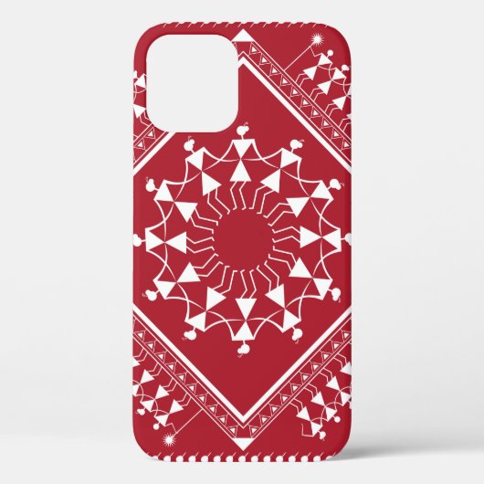 インディアン絵画部族。ワーリ・ペインティンガート、インディアン、 Case-Mate iPhoneケース (裏面)