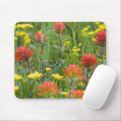 インディアン絵筆とビスキットルートの野生の花 マウスパッド (マウス)