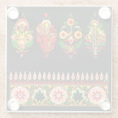 インディアン綿織物 ガラスコースター (裏面)