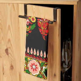 インディアン綿織物 キッチンタオル