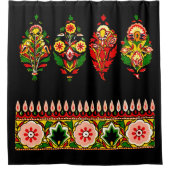 インディアン綿織物 シャワーカーテン (正面)