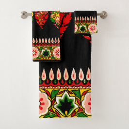 インディアン綿織物 バスタオルセット