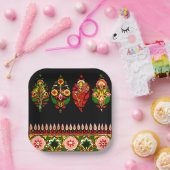 インディアン綿織物 ペーパープレート (パーティー)