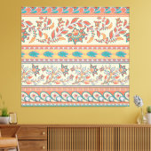 インディアン縁どフローラシームレスパターン キャンバスプリント (インサイチュ (リビング))