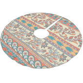 インディアン縁どフローラシームレスパターン ブラッシュドポリエステルツリースカート (アングル)