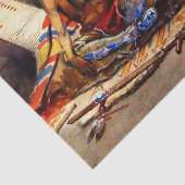 「インディアン美しいパーラー」by Charles M Russell 薄葉紙 (詳細)