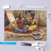 「インディアン美しいパーラー」by Charles M Russell 薄葉紙 (クラフト)