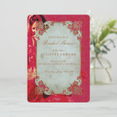 インディアン花嫁 – ブライダルシャワー招待カード 招待状 (スタンド正面)