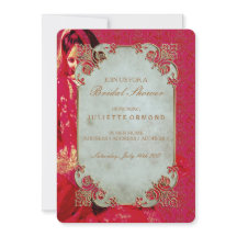 インディアン花嫁 – ブライダルシャワー招待カード