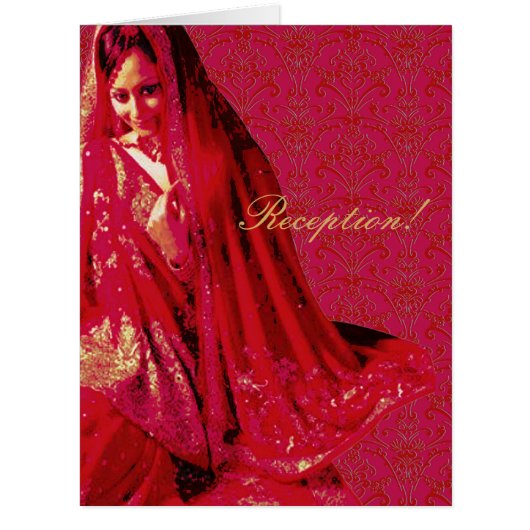 インディアン花嫁 – 披露宴カード (正面)