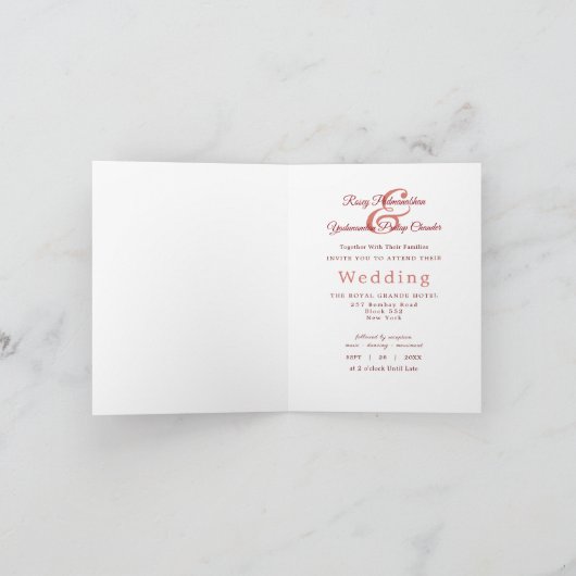 インディアン華美ゾ素朴ウが日付を救う 招待状 (内部)