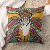 インディアン虎 クッション (ブランケット)