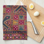 インディアン装飾美術プリント キッチンタオル (四つ折り)