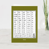 インディアン記号グリーティングカード カード (裏面)