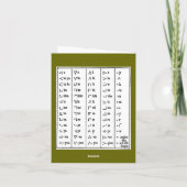 インディアン記号ノートカード カード (裏面)