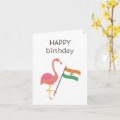 インディアン誕生日カード カード (黄色い花)