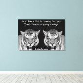 インディアン諺タイガースオンキャンバス キャンバスプリント (インサイチュ (ウッドフロア))