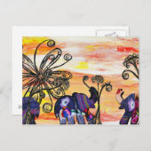 インディアン象はがき ポストカード (正面/裏面)