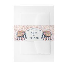 インディアン象フローラ結婚式招待状 招待状ベリーバンド