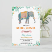 インディアン象ブライダルシャワーのテーマパーティー 招待状 (スタンド正面)