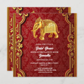 インディアン象ブルゴーニュ金ゴールドヒンズー教シャワー シーズンカード (正面/裏面)