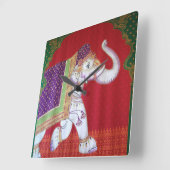 インディアン象時計 スクエア壁時計 (傾斜)