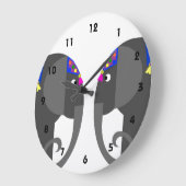 インディアン象時計 ラージ壁時計 (傾斜)