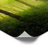 インディアン象素晴らし大型哺乳類の緑の森 ポスター (角)