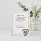 インディアン象結婚の詳細のエンクロージャカード ポストカード (スタンド正面)