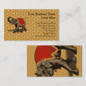 インディアン象（赤い布） 名刺 (正面/裏面)