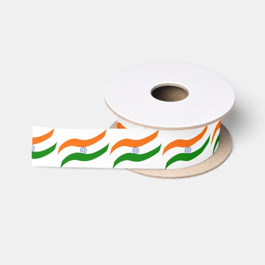 インディアン起伏旗 サテンリボン (リール)