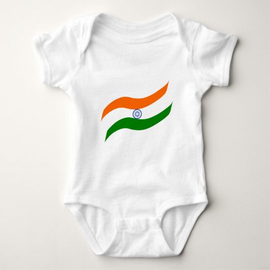 インディアン起伏旗 ベビーボディスーツ (正面)