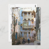 インディアン通りシーン ポストカード (正面/裏面)