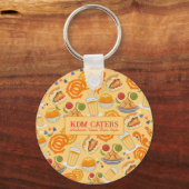 インディアン通りフードパターンカラフルフェスティバルチャイ キーホルダー (正面)